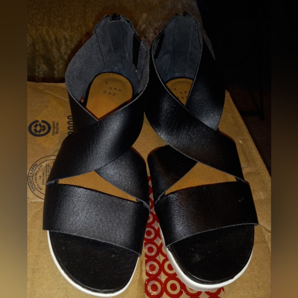 Black Strappy Sandals